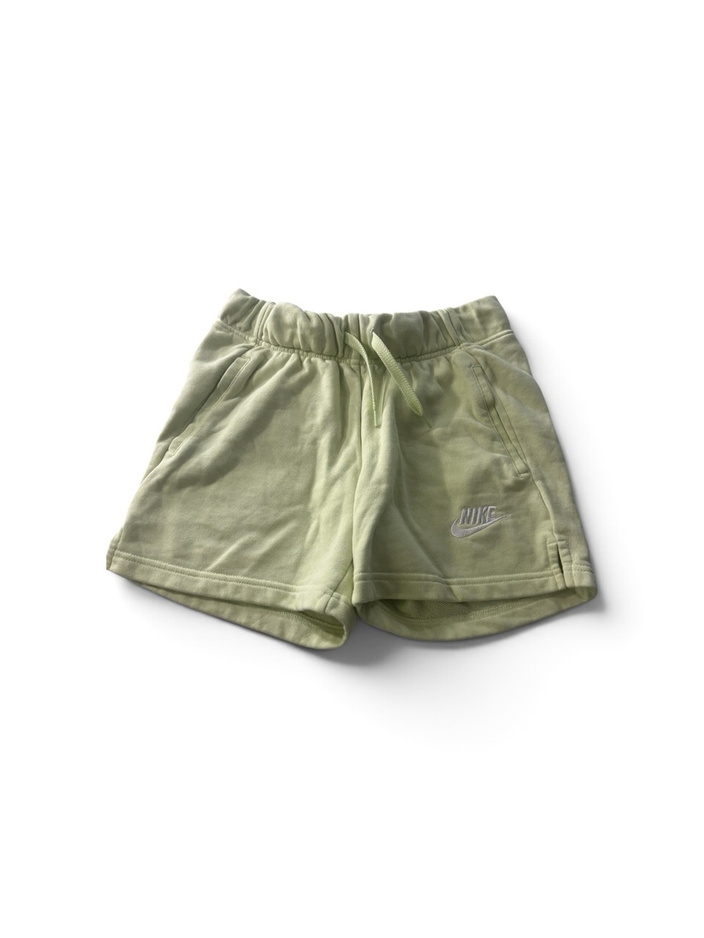 Nike Club‎ Girl's French Terry Shorts Size Large Pale Green Sweat Shorts
